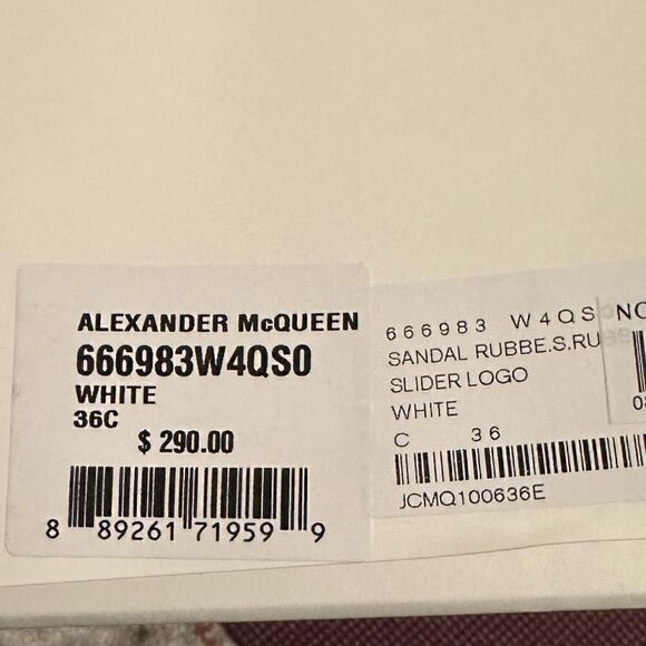 Alexander McQuenn white rubber sandal - Picture 3 of 3